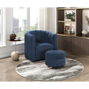  Manufacturer Color_Blue -- Delaney 1260BU Swivel Chair with Ottoman IMAGE 15