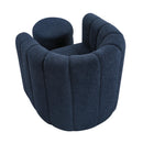  Manufacturer Color_Blue -- Delaney 1260BU Swivel Chair with Ottoman IMAGE 3