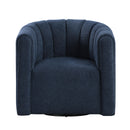  Manufacturer Color_Blue -- Delaney 1260BU Swivel Chair with Ottoman IMAGE 4