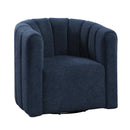  Manufacturer Color_Blue -- Delaney 1260BU Swivel Chair with Ottoman IMAGE 5