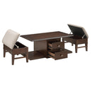  Homelegance Claremore 3500-30 Cocktail Table with two Ottomans IMAGE 3
