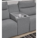  Manufacturer Color_Salt and Pepper -- Signature Design by Ashley ModMax II Power Reclining Fabric 5 pc Sectional IMAGE 2