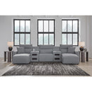  Manufacturer Color_Salt and Pepper -- Signature Design by Ashley ModMax II Power Reclining Fabric 5 pc Sectional IMAGE 5