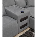  Manufacturer Color_Salt and Pepper -- Signature Design by Ashley ModMax II Power Reclining Fabric 3 pc Sectional IMAGE 4