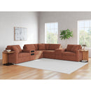  Manufacturer Color_Spice -- Signature Design by Ashley Modmax Fabric 7 pc Sectional IMAGE 2