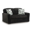  Manufacturer Color_Onyx -- Signature Design by Ashley Midnight Madness Stationary Fabric Loveseat IMAGE 1