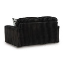  Manufacturer Color_Onyx -- Signature Design by Ashley Midnight Madness Stationary Fabric Loveseat IMAGE 3