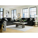  Manufacturer Color_Onyx -- Signature Design by Ashley Midnight Madness Stationary Fabric Loveseat IMAGE 7