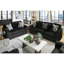  Manufacturer Color_Onyx -- Signature Design by Ashley Midnight Madness Stationary Fabric Sofa IMAGE 12