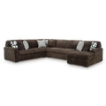  Manufacturer Color_Chocolate -- Midnight-Madness 98104S3 4 pc Sectional with Chaise IMAGE 1