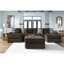  Manufacturer Color_Chocolate -- Midnight-Madness 98104S5 3 pc Sectional with Chaise IMAGE 6