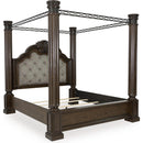  Size_Queen  --  Maylee B947B8 Queen Canopy Bed IMAGE 1
