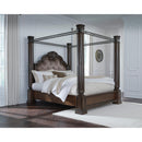  Size_Queen  --  Maylee B947B8 Queen Canopy Bed IMAGE 4