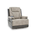  Manufacturer Color_Sand --  Signature Design by Ashley 4Z Peaceful Pause Power Leather Look Recliner IMAGE 1