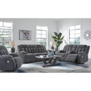  Manufacturer Color_Steel -- Signature Design by Ashley Observation Power Reclining Fabric Loveseat with Console IMAGE 10