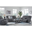 Manufacturer Color_Steel -- Signature Design by Ashley Observation Power Reclining Fabric Loveseat with Console IMAGE 11