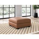  Manufacturer Color_Caramel -- Signature Design by Ashley WillowBend Leather Look Ottoman IMAGE 4