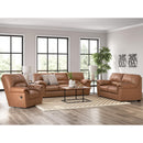  Manufacturer Color_Caramel -- Signature Design by Ashley WillowBend Stationary Leather Look Loveseat IMAGE 10