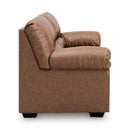  Manufacturer Color_Caramel -- Signature Design by Ashley WillowBend Stationary Leather Look Loveseat IMAGE 3