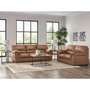  Manufacturer Color_Caramel -- Signature Design by Ashley WillowBend Stationary Leather Look Sofa IMAGE 7