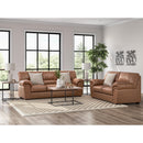  Manufacturer Color_Caramel -- Signature Design by Ashley WillowBend Stationary Leather Look Sofa IMAGE 8