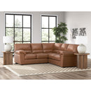  Manufacturer Color_Caramel -- Signature Design by Ashley WillowBend Leather Look 2 pc Sectional IMAGE 3