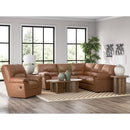  Manufacturer Color_Caramel -- Signature Design by Ashley WillowBend Leather Look 2 pc Sectional IMAGE 4