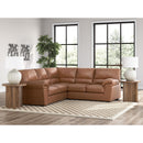  Manufacturer Color_Caramel -- Signature Design by Ashley WillowBend Leather Look 2 pc Sectional IMAGE 3