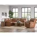  Manufacturer Color_Caramel -- Signature Design by Ashley WillowBend Leather Look 2 pc Sectional IMAGE 4