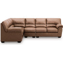  Manufacturer Color_Caramel -- Signature Design by Ashley WillowBend Leather Look 3 pc Sectional IMAGE 2