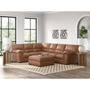  Manufacturer Color_Caramel -- Signature Design by Ashley WillowBend Leather Look 3 pc Sectional IMAGE 3