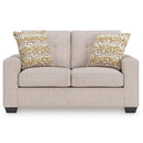  Manufacturer Color_Stone -- Signature Design by Ashley Larimer Stationary Fabric Loveseat IMAGE 2