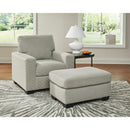  Manufacturer Color_Smoke -- Signature Design by Ashley Greenbriar Fabric Ottoman IMAGE 5