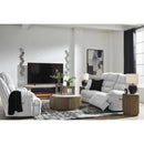  Manufacturer Color_Alloy -- Signature Design by Ashley Falls Power Reclining Fabric Loveseat with Console IMAGE 15