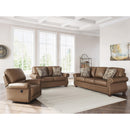  Manufacturer Color_Earth -- Signature Design by Ashley Chasemore Stationary Leather Look Loveseat IMAGE 10