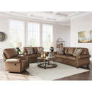  Manufacturer Color_Earth -- Signature Design by Ashley Chasemore Stationary Leather Look Loveseat IMAGE 11