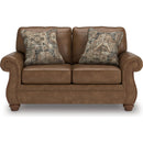  Manufacturer Color_Earth -- Signature Design by Ashley Chasemore Stationary Leather Look Loveseat IMAGE 2