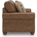  Manufacturer Color_Earth -- Signature Design by Ashley Chasemore Stationary Leather Look Loveseat IMAGE 3