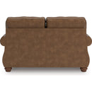  Manufacturer Color_Earth -- Signature Design by Ashley Chasemore Stationary Leather Look Loveseat IMAGE 4