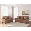  Manufacturer Color_Earth -- Signature Design by Ashley Chasemore Stationary Leather Look Loveseat IMAGE 6