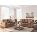  Manufacturer Color_Earth -- Signature Design by Ashley Chasemore Stationary Leather Look Loveseat IMAGE 9