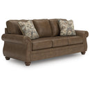  Manufacturer Color_Earth -- Signature Design by Ashley Chasemore Stationary Leather Look Sofa IMAGE 1