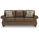  Manufacturer Color_Earth -- Signature Design by Ashley Chasemore Stationary Leather Look Sofa IMAGE 2