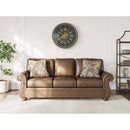  Manufacturer Color_Earth -- Signature Design by Ashley Chasemore Stationary Leather Look Sofa IMAGE 5