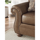  Manufacturer Color_Earth -- Signature Design by Ashley Chasemore Stationary Leather Look Sofa IMAGE 6