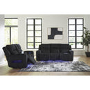  Manufacturer Color_Black -- Signature Design by Ashley Forest Lake Power Reclining Fabric Loveseat with Console IMAGE 10