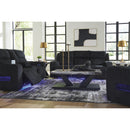  Manufacturer Color_Black -- Signature Design by Ashley Forest Lake Power Reclining Fabric Loveseat with Console IMAGE 12
