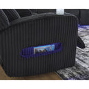  Manufacturer Color_Black -- Signature Design by Ashley Forest Lake Power Reclining Fabric Loveseat with Console IMAGE 8