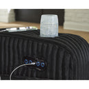  Manufacturer Color_Black -- Signature Design by Ashley Forest Lake Power Reclining Fabric Loveseat with Console IMAGE 9