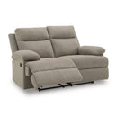  Manufacturer Color_Mocha -- Signature Design by Ashley Side Swipe Reclining Fabric Loveseat IMAGE 2